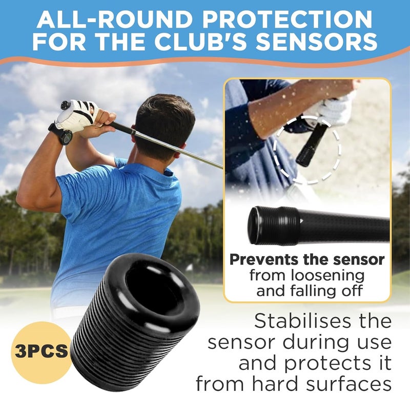 HAVANSIDY 3PCS Arccos Golf Sensor Covers - Protective Cover for Club Sensors & Larger Grips, Compatible with Garmin CT10 & Approach R10 - Image 2